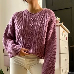 Lilac Lush Chunky Sweater